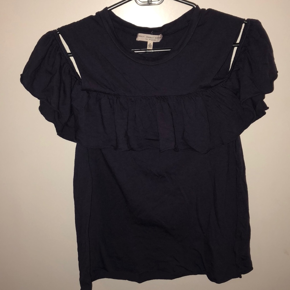 Purple off the shoulder flowy shirt URBAN OUTFITER